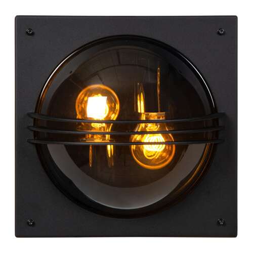 Lucide Privas 14828/02/30 kinkiet zewnętrzny lampa ścienna IP44 2x40W E27 czarny