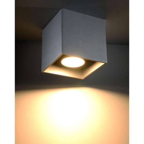Sollux Quad 1 SL.0024 Plafon lampa sufitowa downlight 1x40W GU10 szary