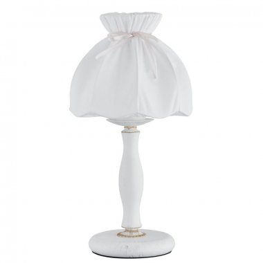 Lampa lampka oprawa stołowa Alfa Eleonora 1x60W E27 biała 22398
