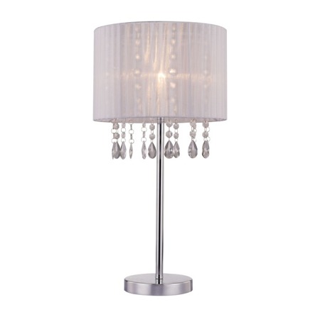 Lampa stołowa Zuma Line Leta RLT93350-1A lampka 1x60W E27 biały/chrom - wysyłka w 24h
