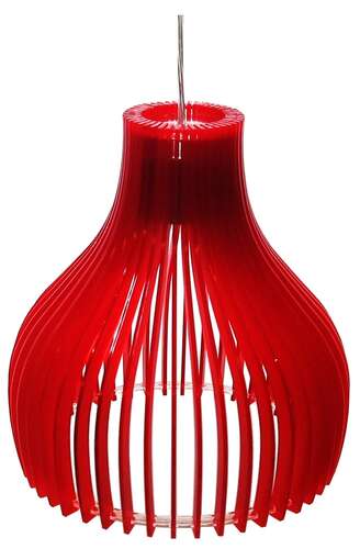 Candellux Buren 31-50253 lampa wisząca zwis 1x60W E27 chrom/czerwona
