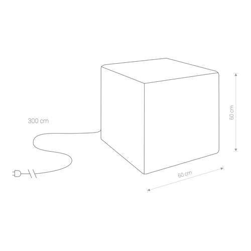 Nowodvorski Cumulus Cube L 8965 lampa oprawa zewnętrzna ogrodowa 1x60W E27 biała IP44