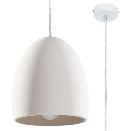 Sollux Flawiusz SL.0848 lampa wisząca ceramiczna 1x60W E27 biały