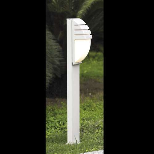 Italux Decora lampa stojąca zewnętrzna 1X60W E27 biała  5161-1/100 ALU