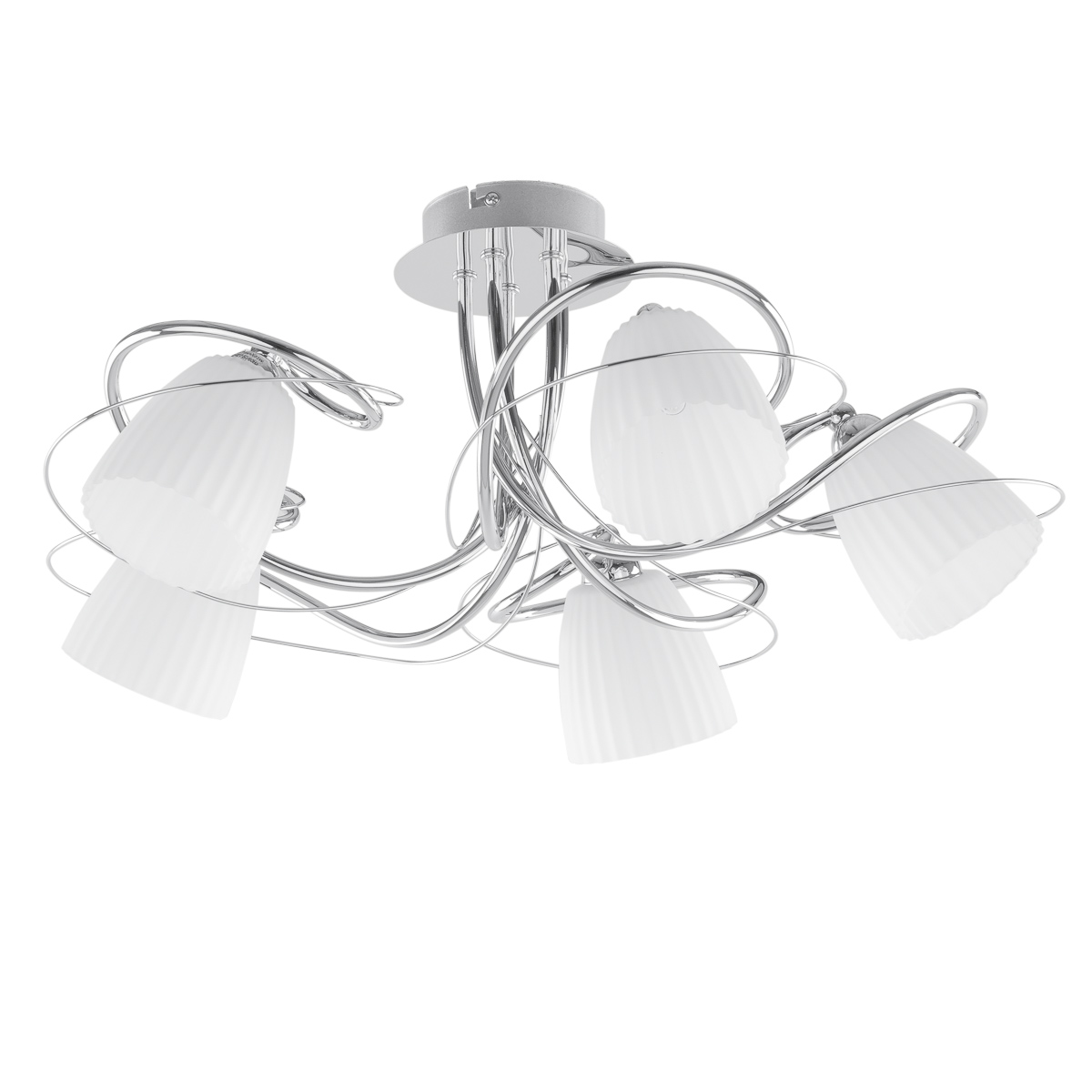 Italux Tipene MC15105-5CR lampa wisząca żyrandol 5x33W G9 biały/chrom - wysyłka w 24h