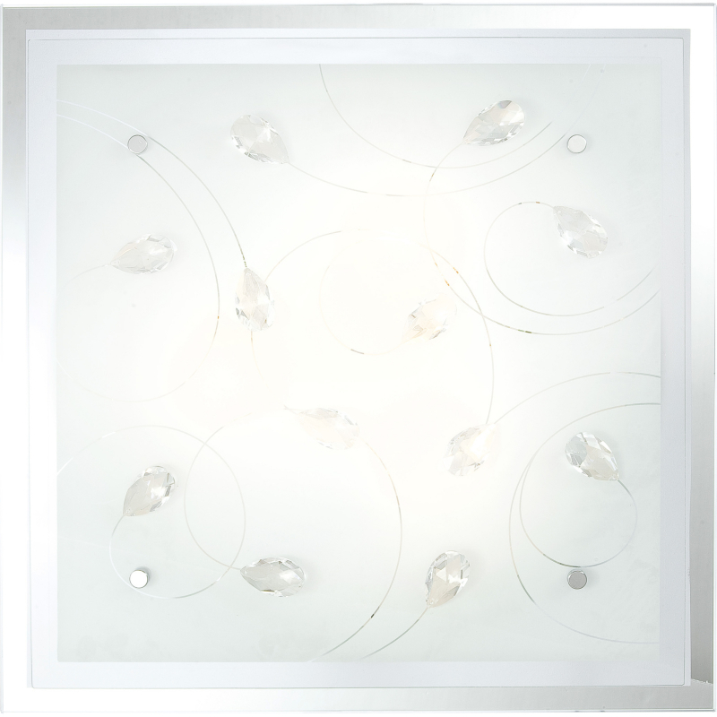 Plafon oprawa lampa sufitowa Globo Jasmina 3x40W E27 biały, srebrny 40408-3
