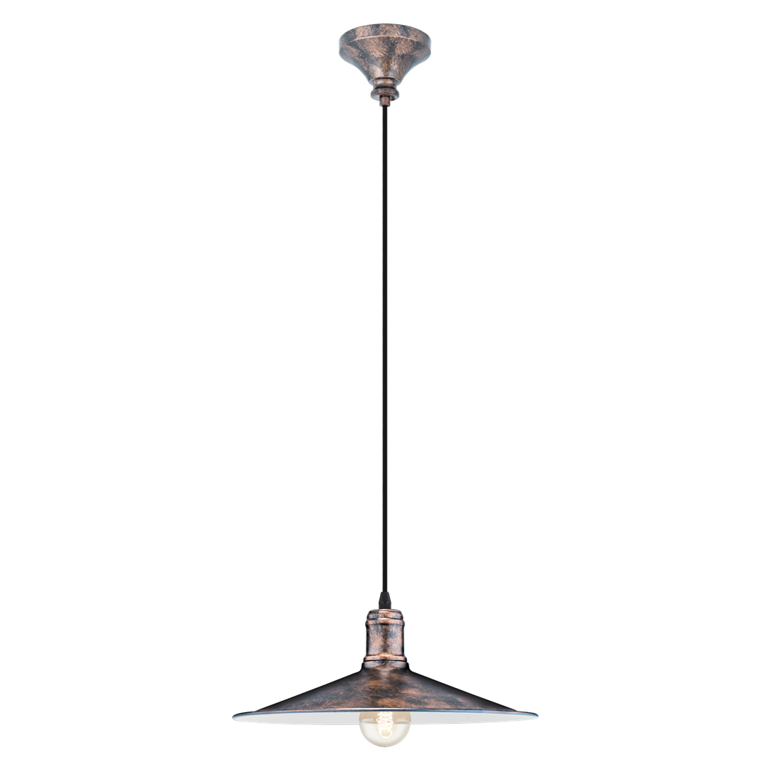 Lampa wisząca Eglo Bridport 49454 zwis 1x60W E27 miedź