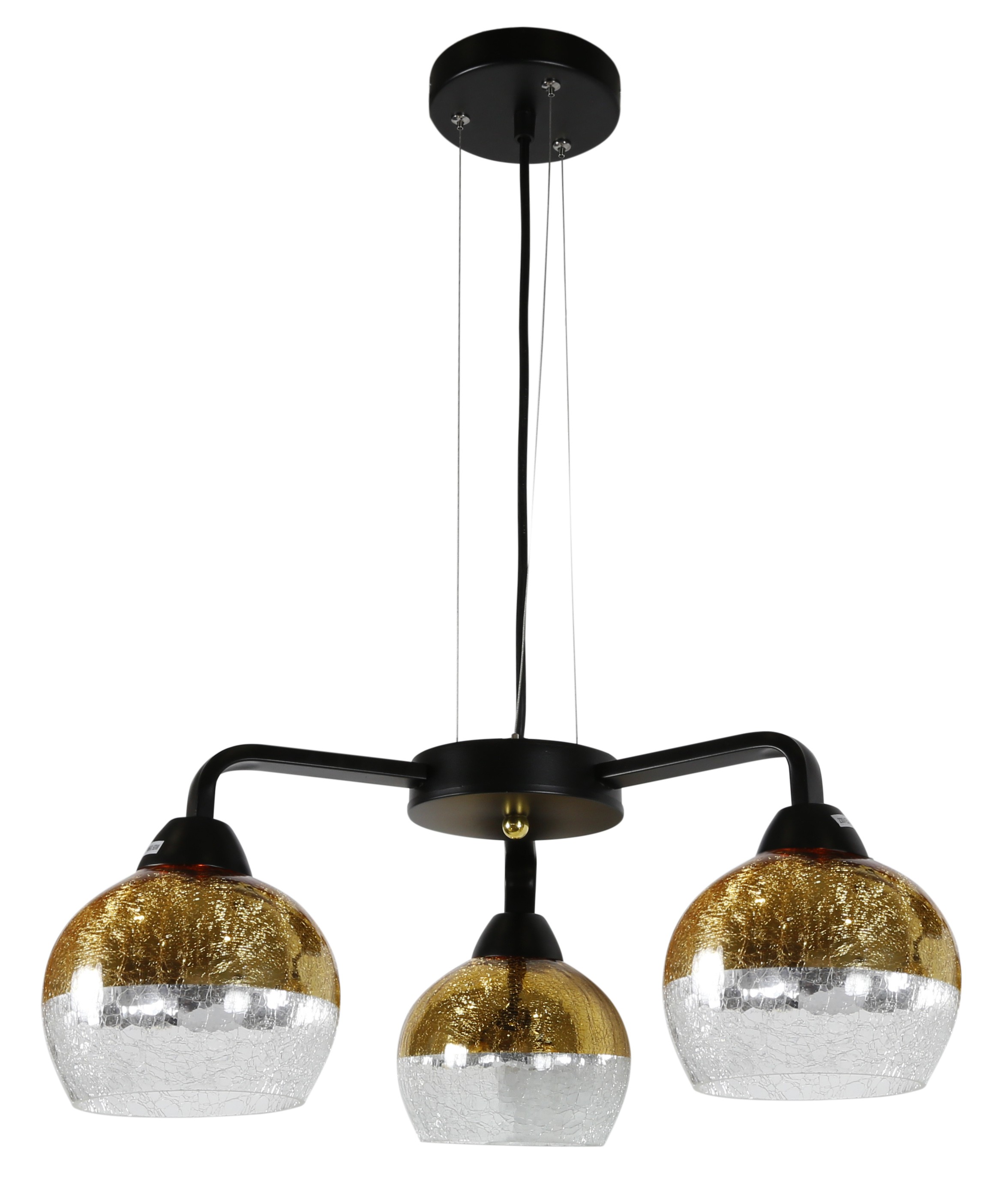 Lampa wisząca Candellux Cromina Gold 3x60W E27 czarny 33-57259