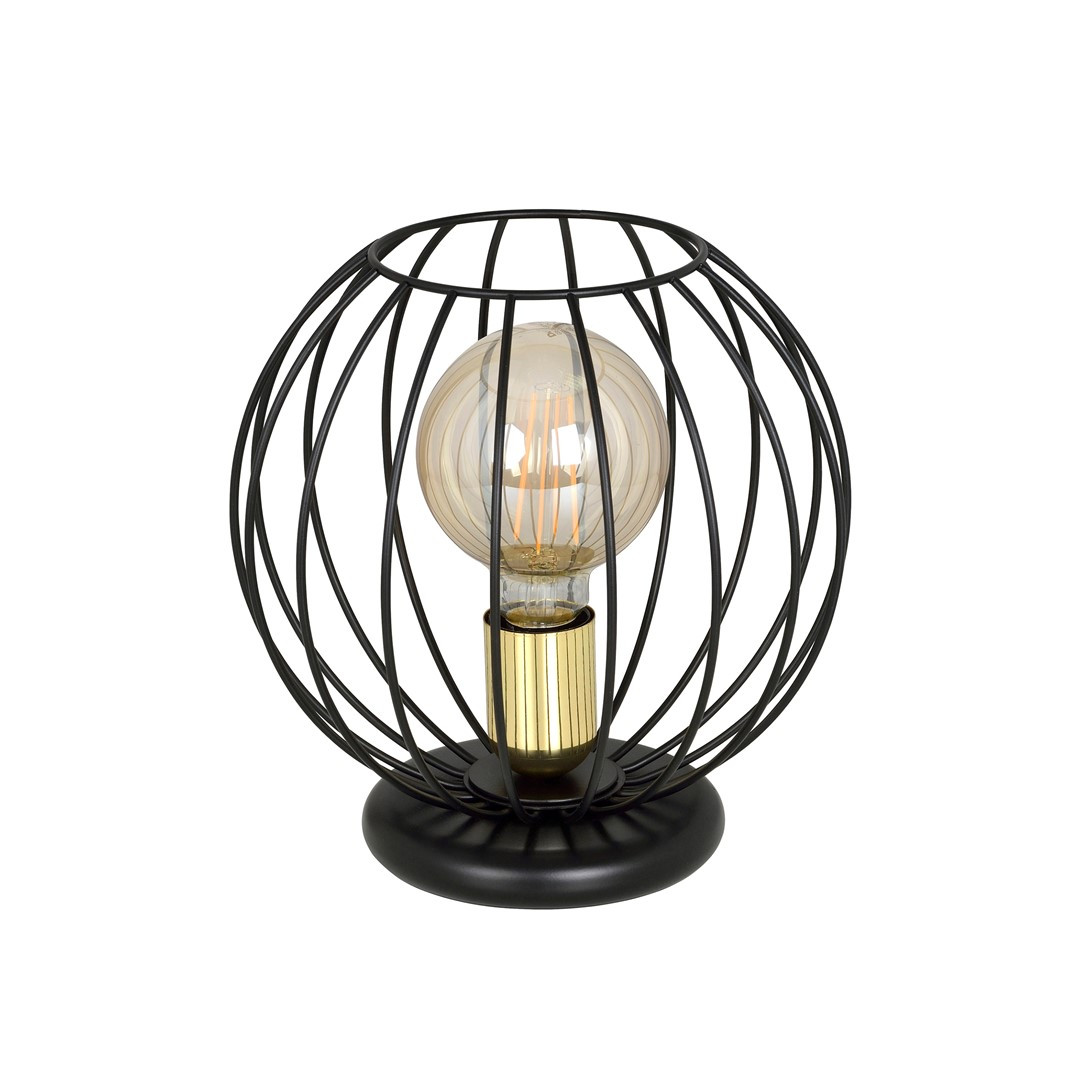 Emibig Albio 144/LN1 lampa stołowa lampka 1x15W E27 czarna/złota