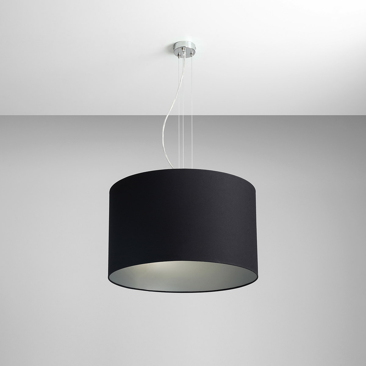 Aldex Barilla 954E Lampa wisząca sufitowa zwis 3x60W E27 czarny/srebrny