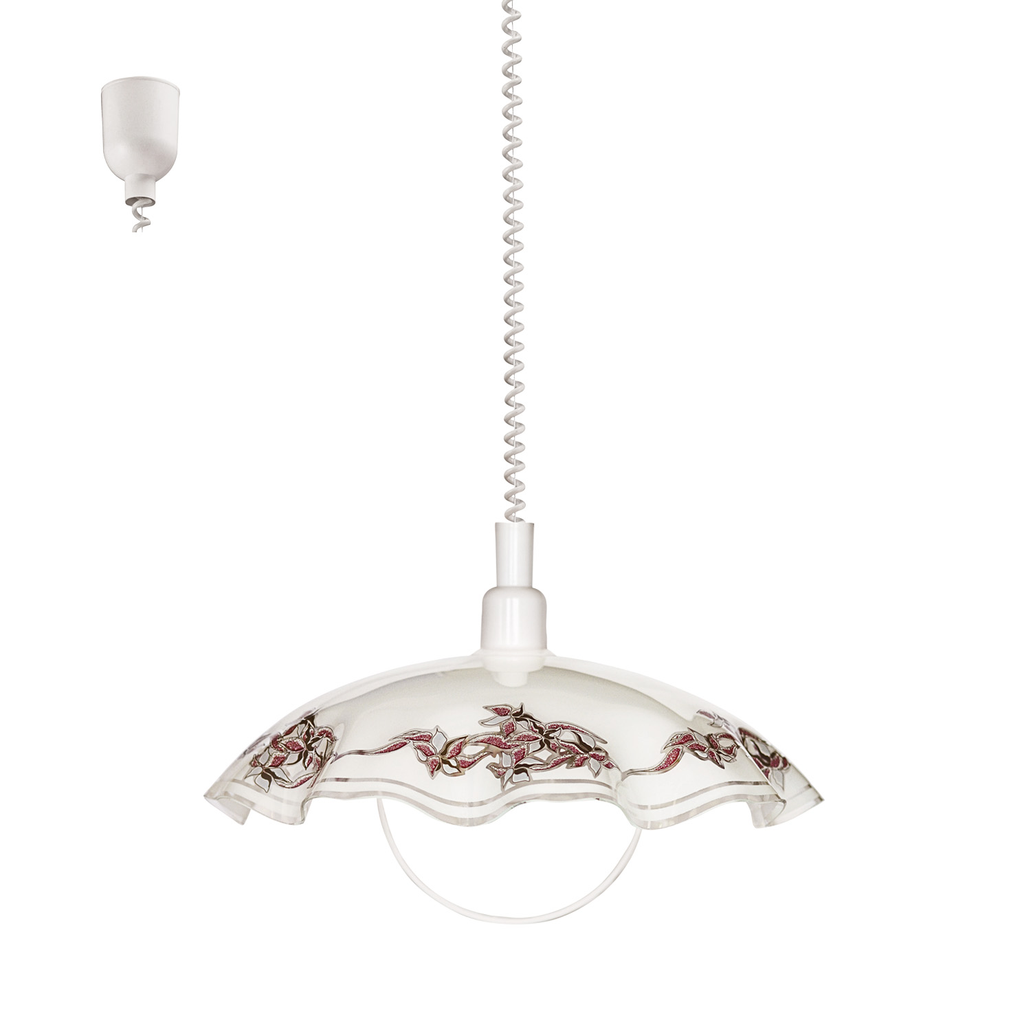 Lampa wisząca Eglo Vetro 3041 zwis żyrandol oprawa 1x60W E27 biały/fioletowy/czarny