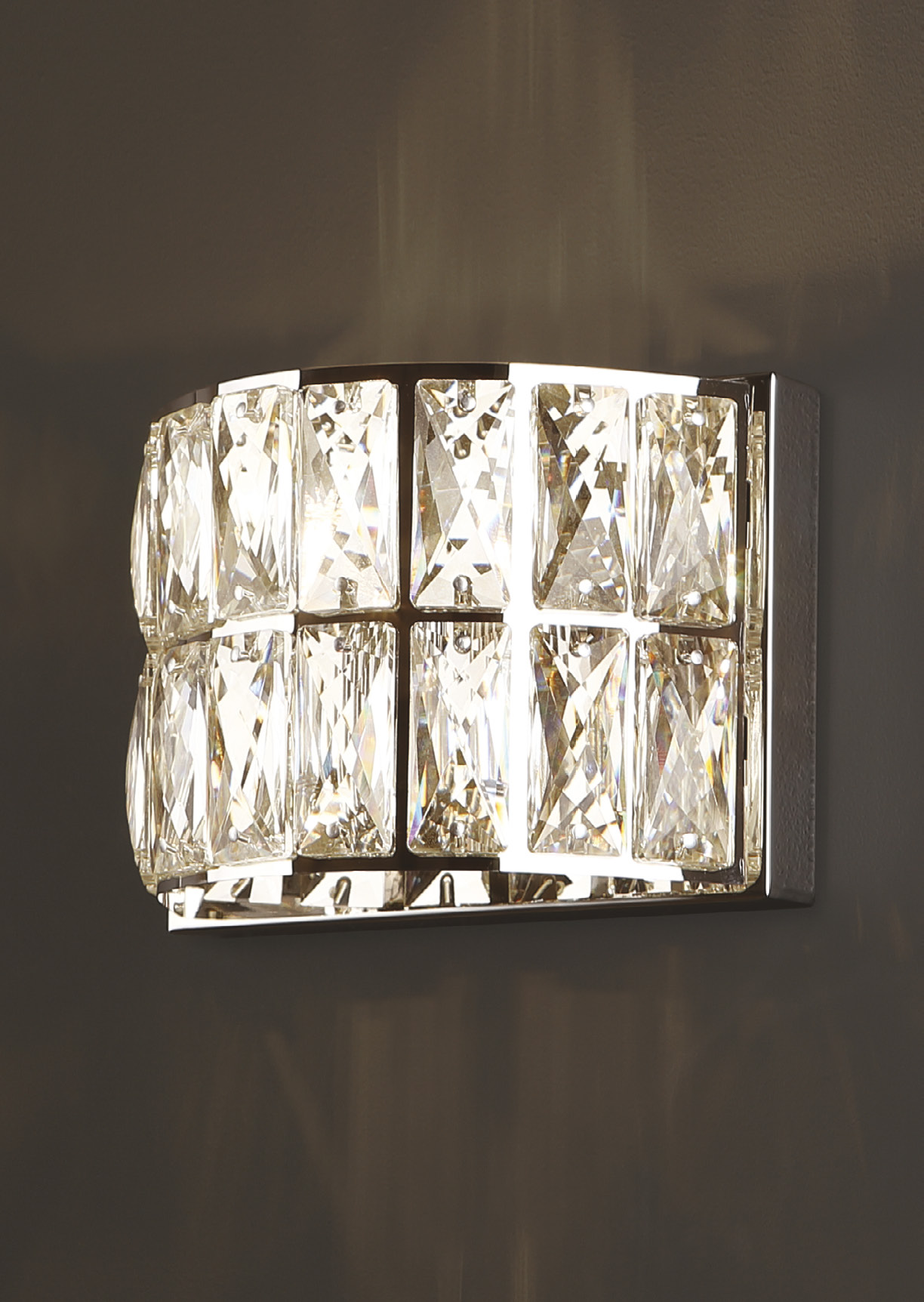 MAXlight Diamante W0204 Kinkiet lampa ścienna 1x42W G9 chrom / kryształ