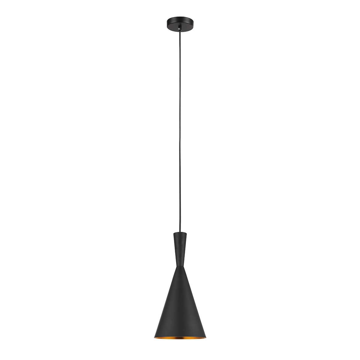 Lampa wisząca Italux Pedro MDM-2361/1 zwis 1x60W E27 czarna/mosiądz