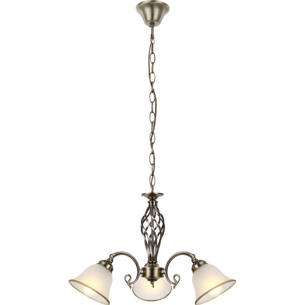 Lampa wisząca zwis żyrandol Globo Odin 3x60W E27 mosiądz antyczny 60208-3