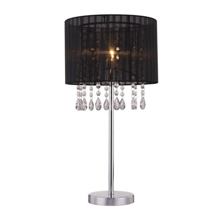 Lampa stołowa Zuma Line Leta RLT93350-1B lampka 1x60W E27 czarny/chrom