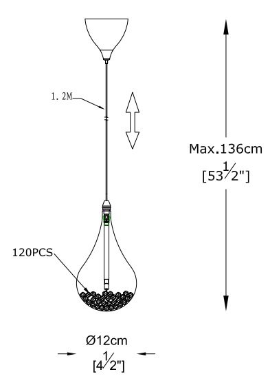 Lampa wisząca Zuma Line Perle P0226-01A-F4RK kaskada crystal 1x35W G4 chrom/szkło