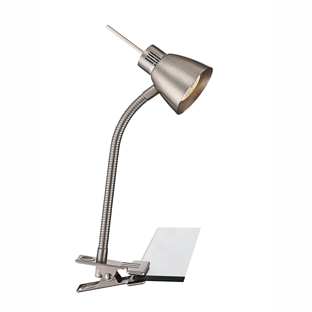 Lampa lampka oprawa biurkowa z klipsem Globo Nuova 1x3W GU10 LED matowy chrom 2476L