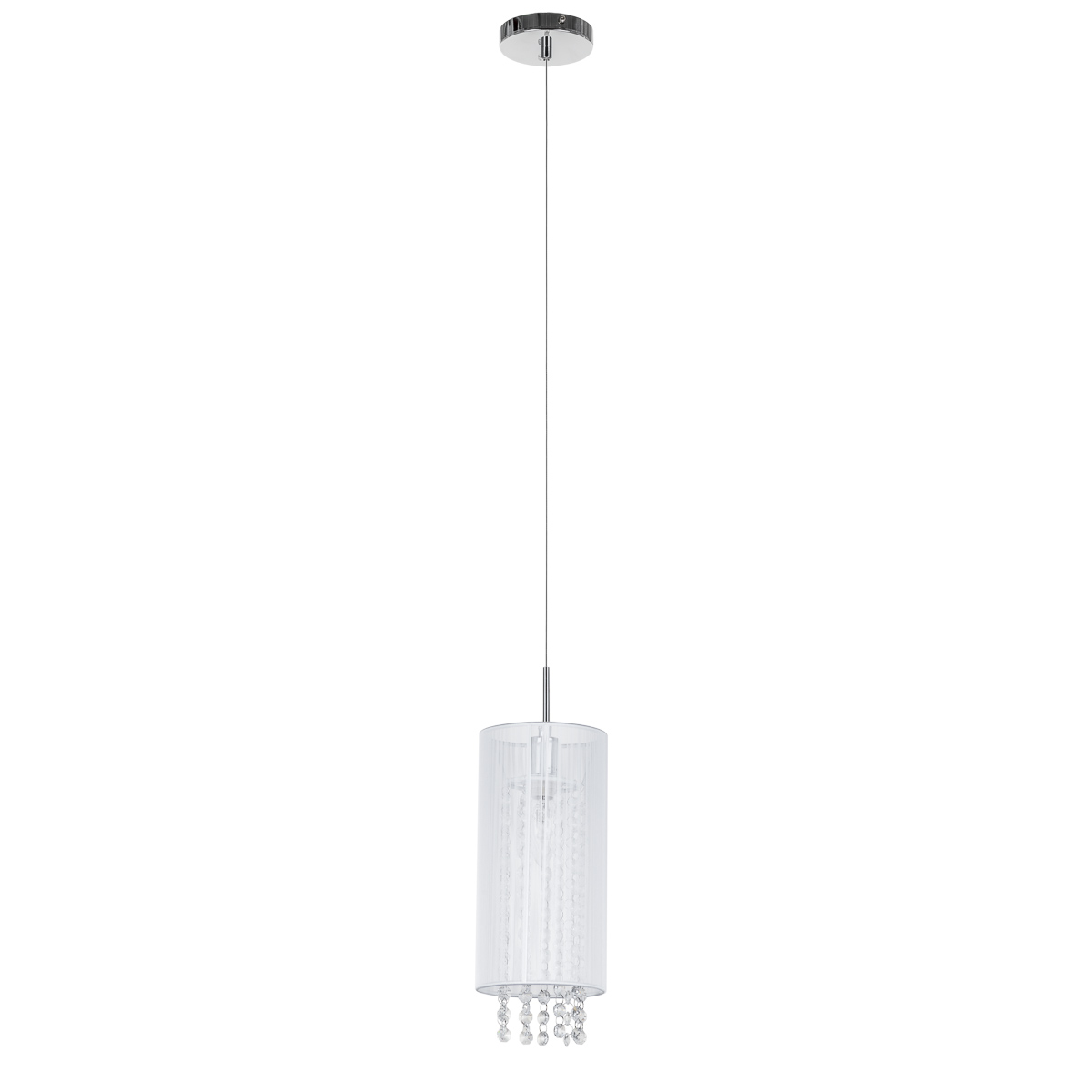 Italux Lana MDM1787/1 W lampa wisząca zwis 1x40W E14 biała